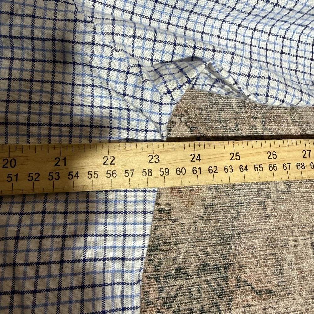 Ralph Lauren Shirt Men XL Blue Plaid Cotton Button-Down Slim Fit Stretch Oxford - Picture 6 of 10